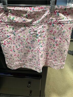 crown & ivy Pink Floral Print Skort with Multicolor Accents